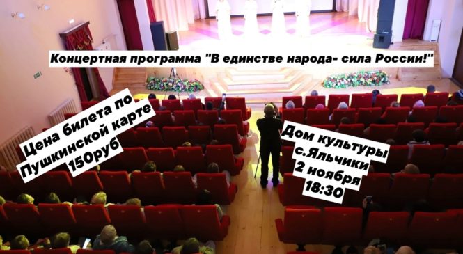 Концертная программа «В единстве народа – сила России!»